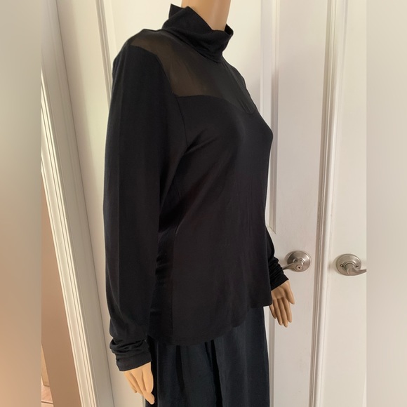 By Anthropologie Sheer Turtleneck Top - Picture 11 of 16